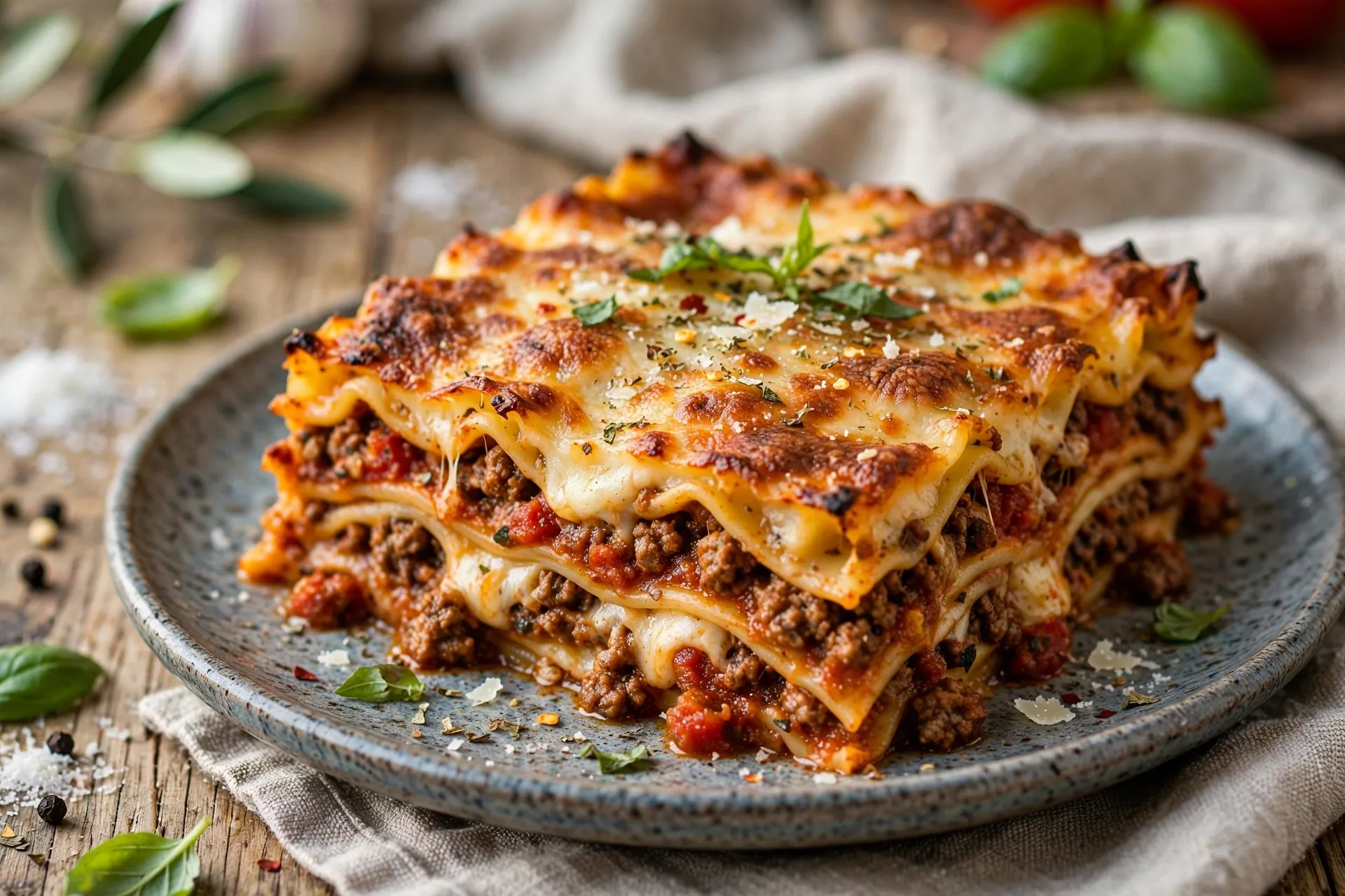 Classic layered lasagna 