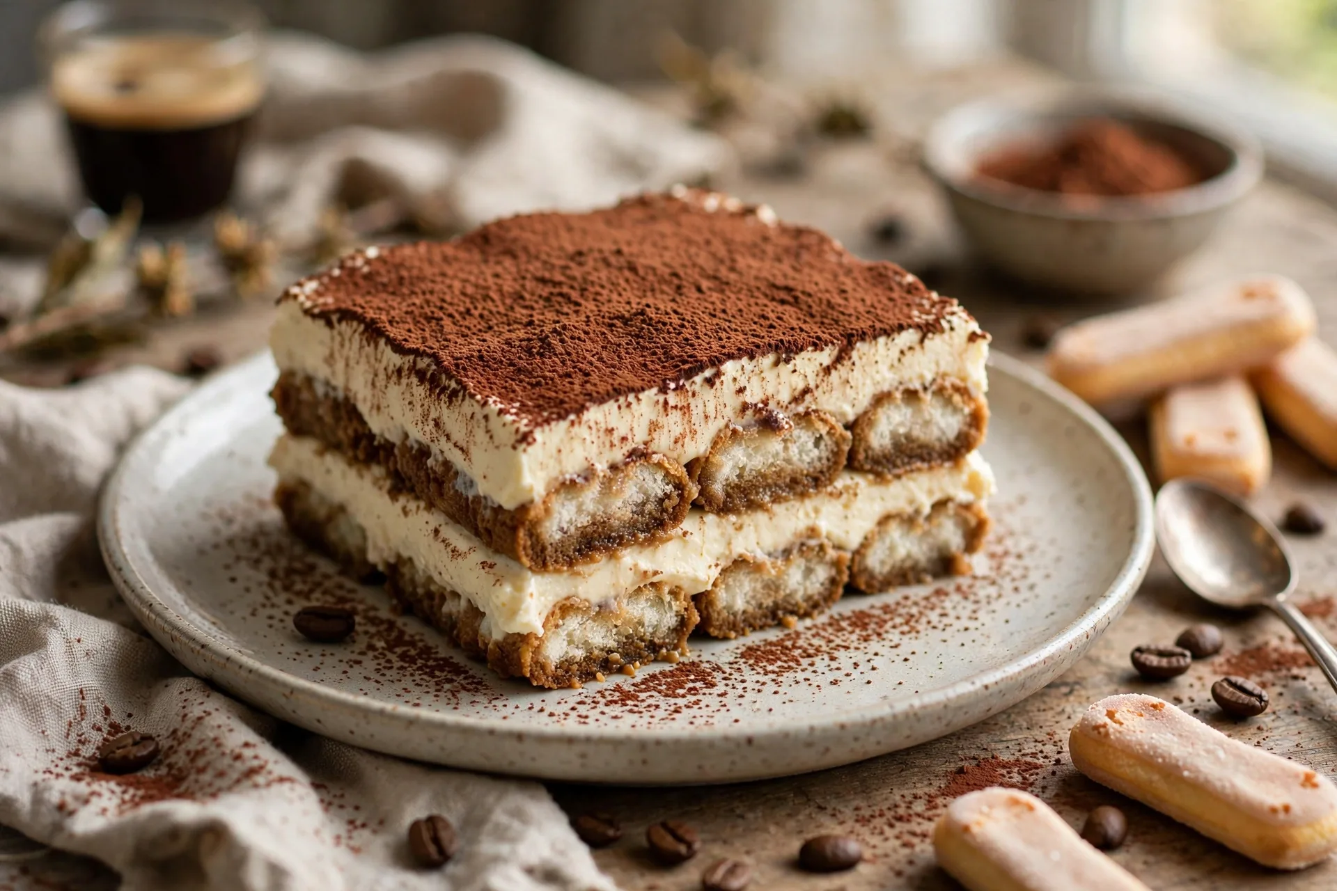 Tiramisu, a rich finish to round out the meal