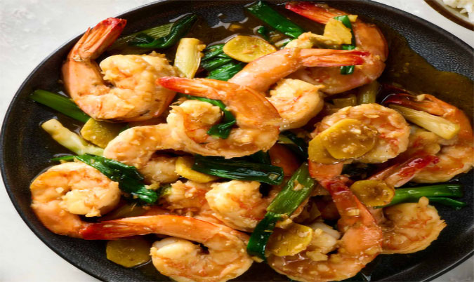 Shallot Ginger Prawns