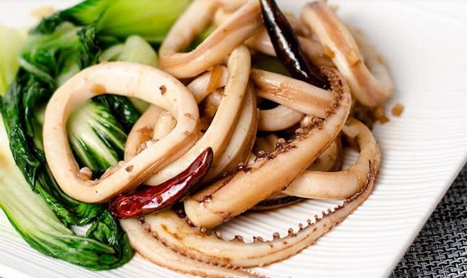 Squid with Ginger and Shallots