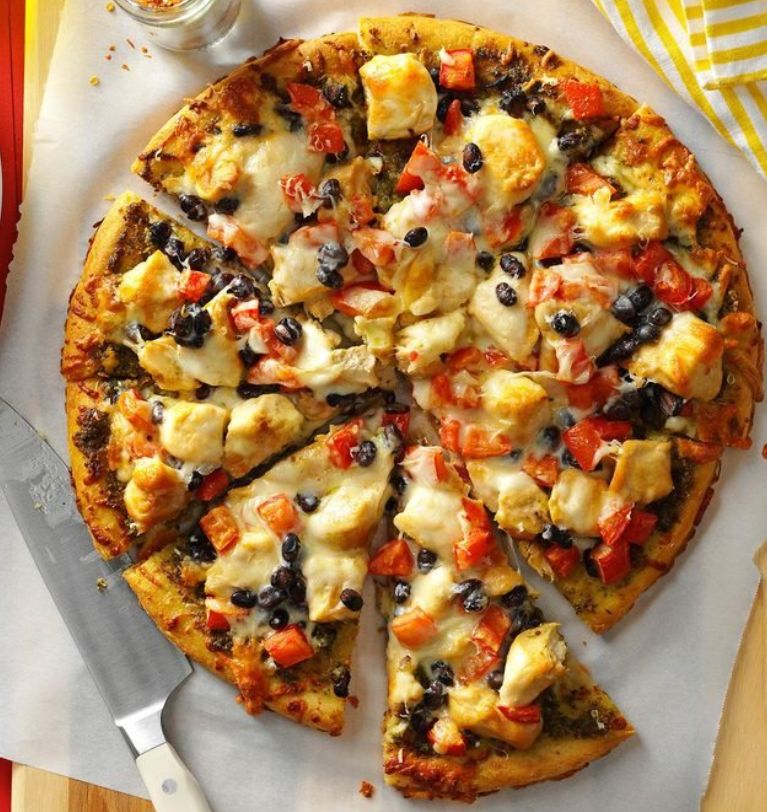 Low Fat Chicken Pizza