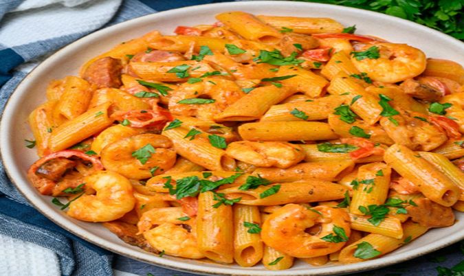 Garlic Prawn and Chorizo Pasta