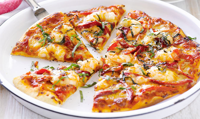 Garlic Prawn pizza