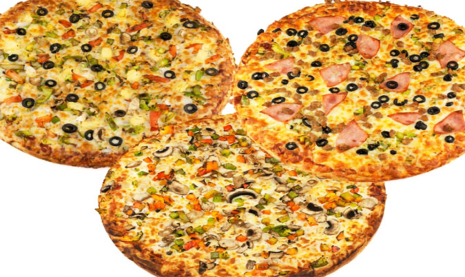 3 Large Pizzas