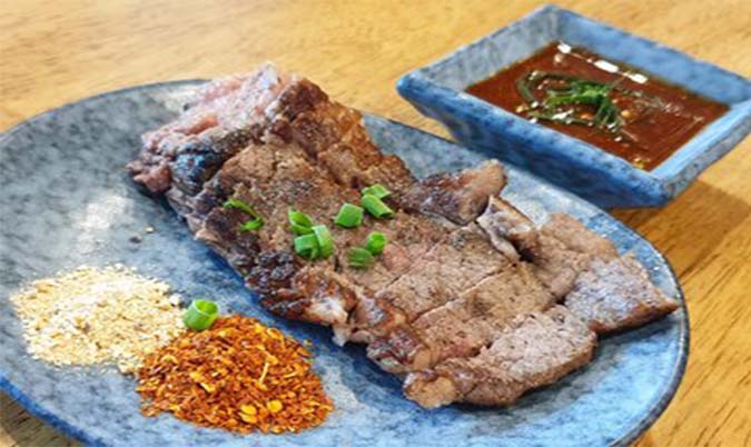 Wagyu Beef with Wasabi Dipping Sauce
