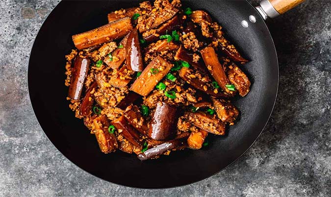 Yu Xiang Eggplant with Pork Mince