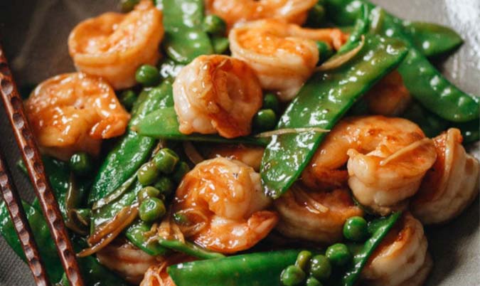 Mixed Seafood with Snow Peas