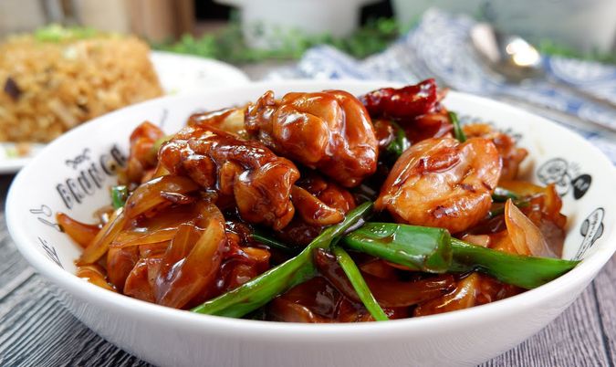 Chicken on Oyster Sauce with Vegetables