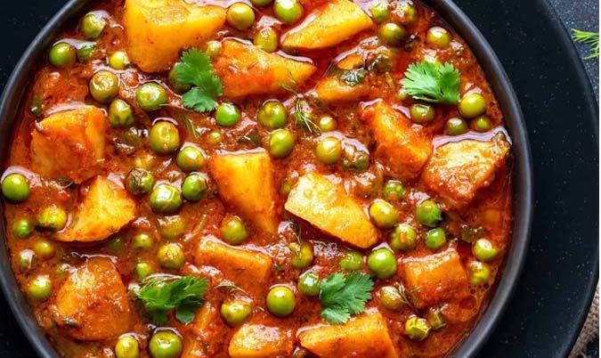 Aloo Matter Tomatar (Medium)