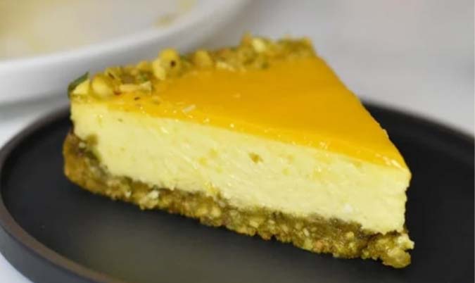 Saffron & Mango Cheese Cake