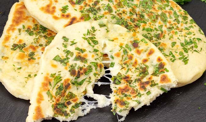 Spinach naan