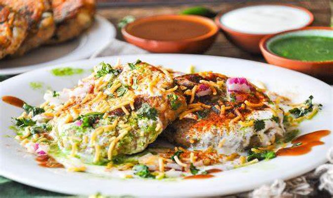 Aloo Paneer Tikki Chat