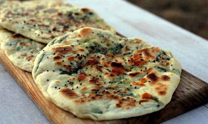 Spinach and Cheese Naan