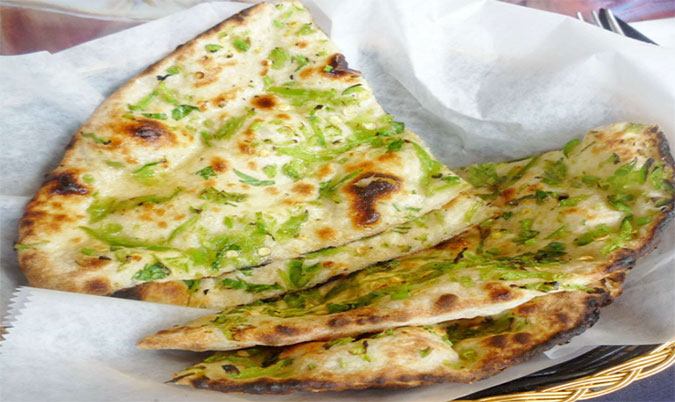 Chicken Cheese and Chilly Naan
