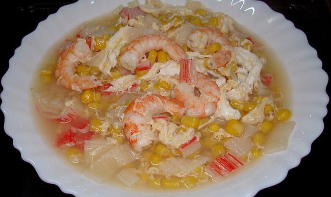 Sweet Corn and Crab Meat Soup