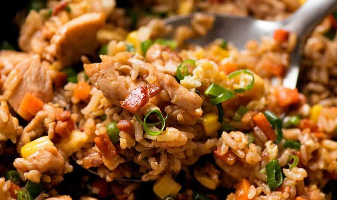 Minced Chicken Fried Rice