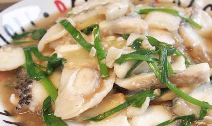 Wok Fried Fish Fillets with Ginger & Shallots