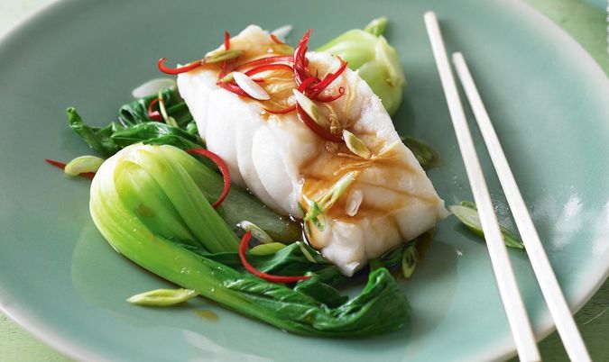 Steamed Barramundi With Ginger & Shallots