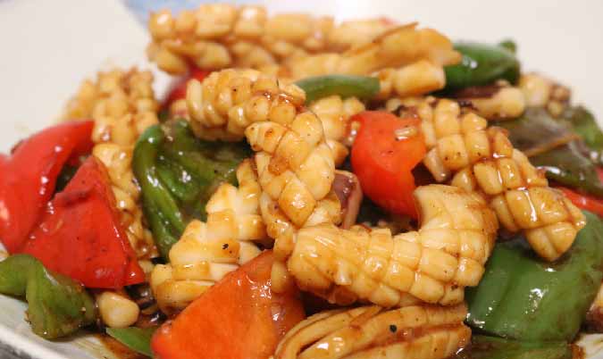 Stir Fried Squid With Vegetables