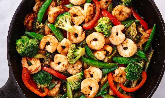 Wok Fried Seafood With Vegetables