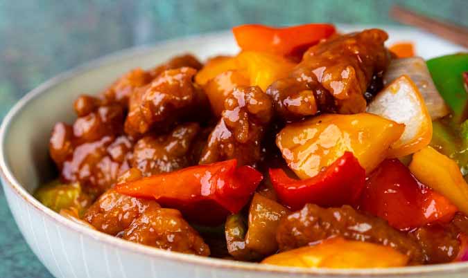 Sweet & Sour Pork With Rice