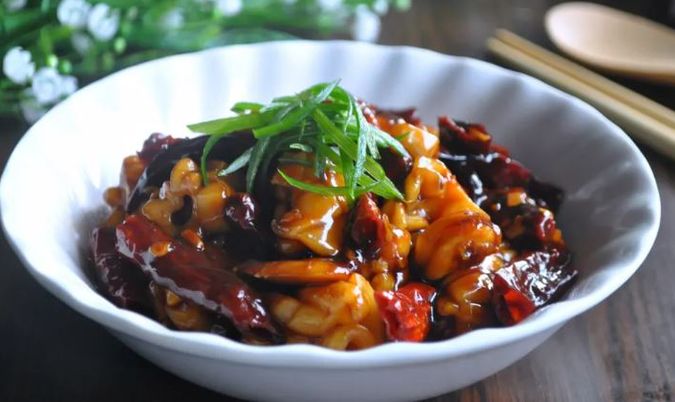 Kung Po Squid With Rice