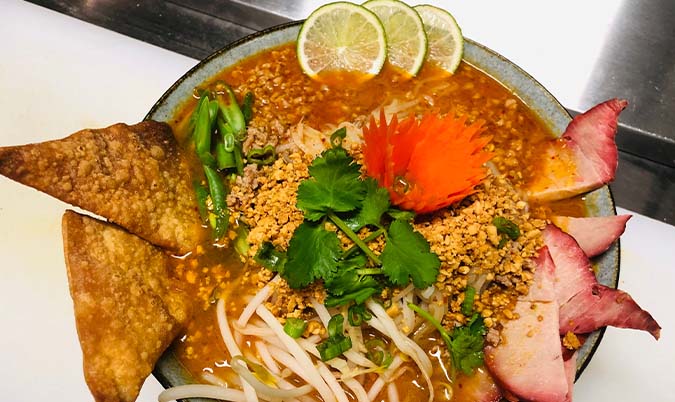 Sukhothai noodles soup