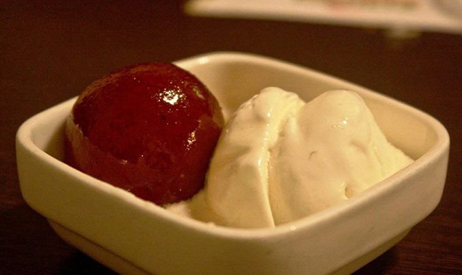 Ice Cream with Gulab Jamun