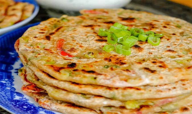 Cheese & Spring Onion Naan