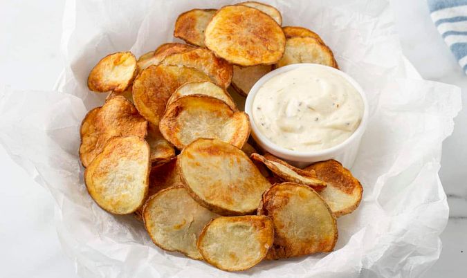 Bowl of Chips with Chipotle Mayo