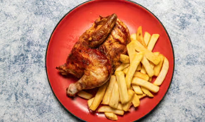 Half Chicken and Chips