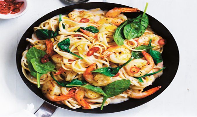 Chilli Prawn Linguine