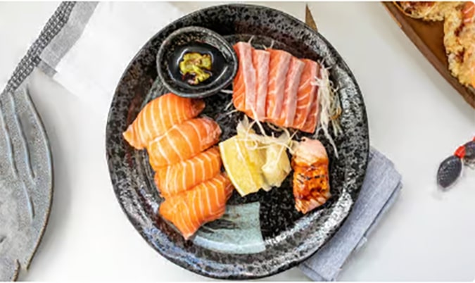 Sushi and Sashimi Combination for Salmon Lover