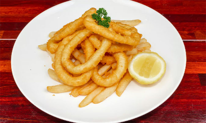 Large Tender Local Squid Rings ( 5 )