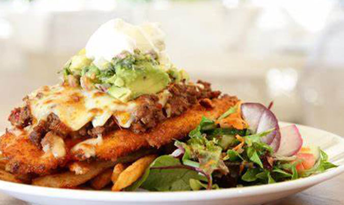 Mexican Parma with Chips & Salad