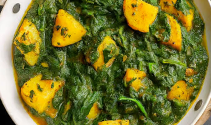 Saag Aaloo including Rice Box