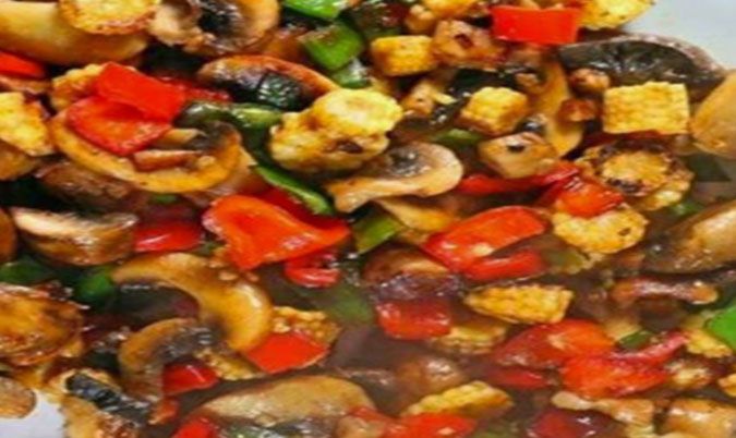 Veg Stir Fry in Schezwan Sauce