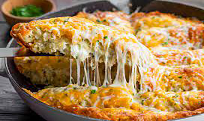 Garlic Cheese Focaccia Pizza