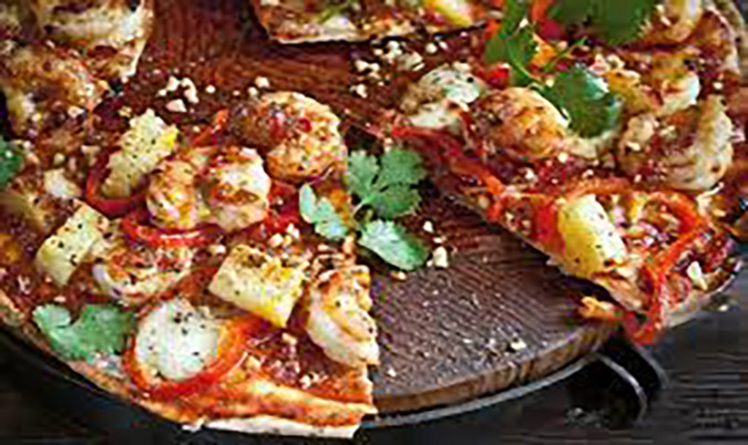 Sweet Chilli Prawns Pizza