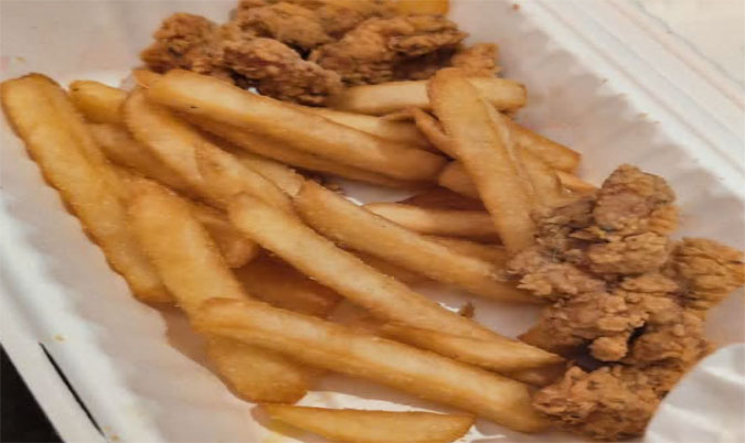 Chicken Popcorn and Chips