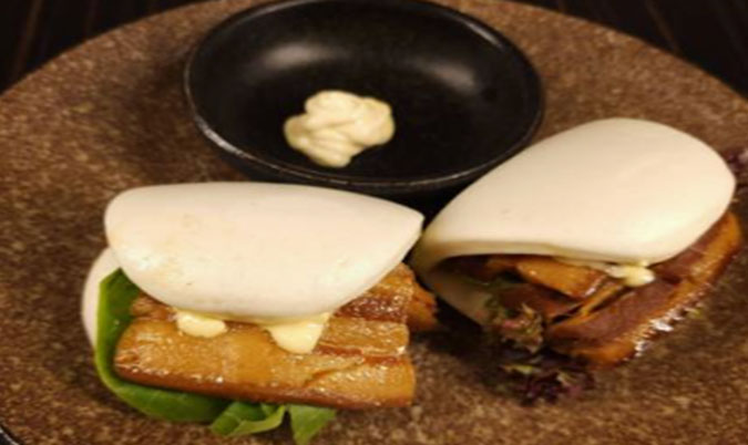 2pcs Steamed Baos With Stewed Honey Soy Pork Belly