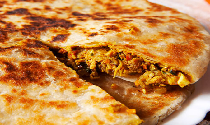 Stuffed Chicken Naan