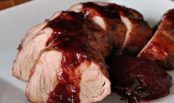 Roast Pork With Plum Sauce