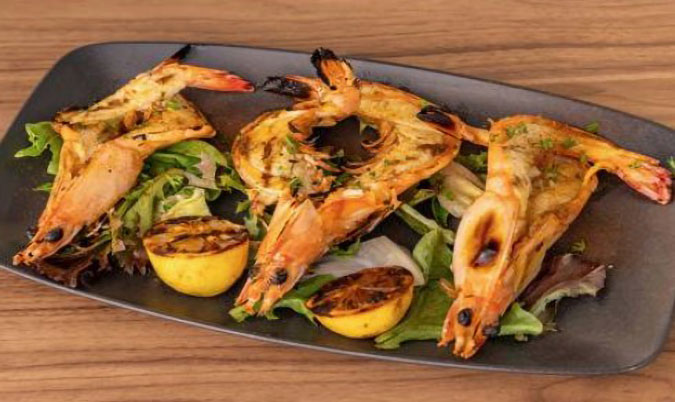 Char-Grilled KING Prawns