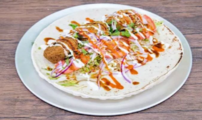 Falafel, Fresh Salad and Sauces