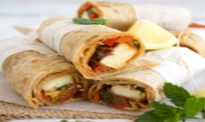 Paneer Cottage Cheese Wrap