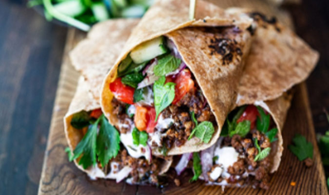 Lamb Seekh Kebab wrap