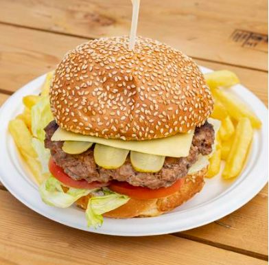 Beef Burger with Fries