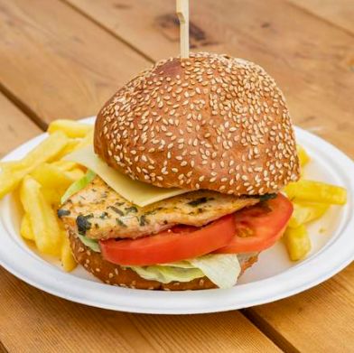 Chicken Burger with Fries