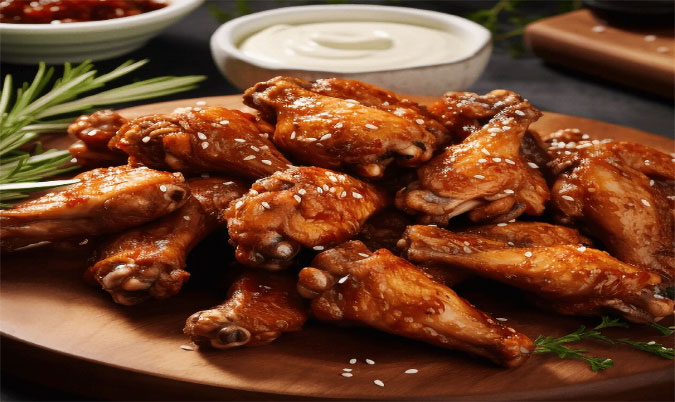 CHICKEN WINGS  (BBQ & BUFFALO SAUCE MILD SPICY)